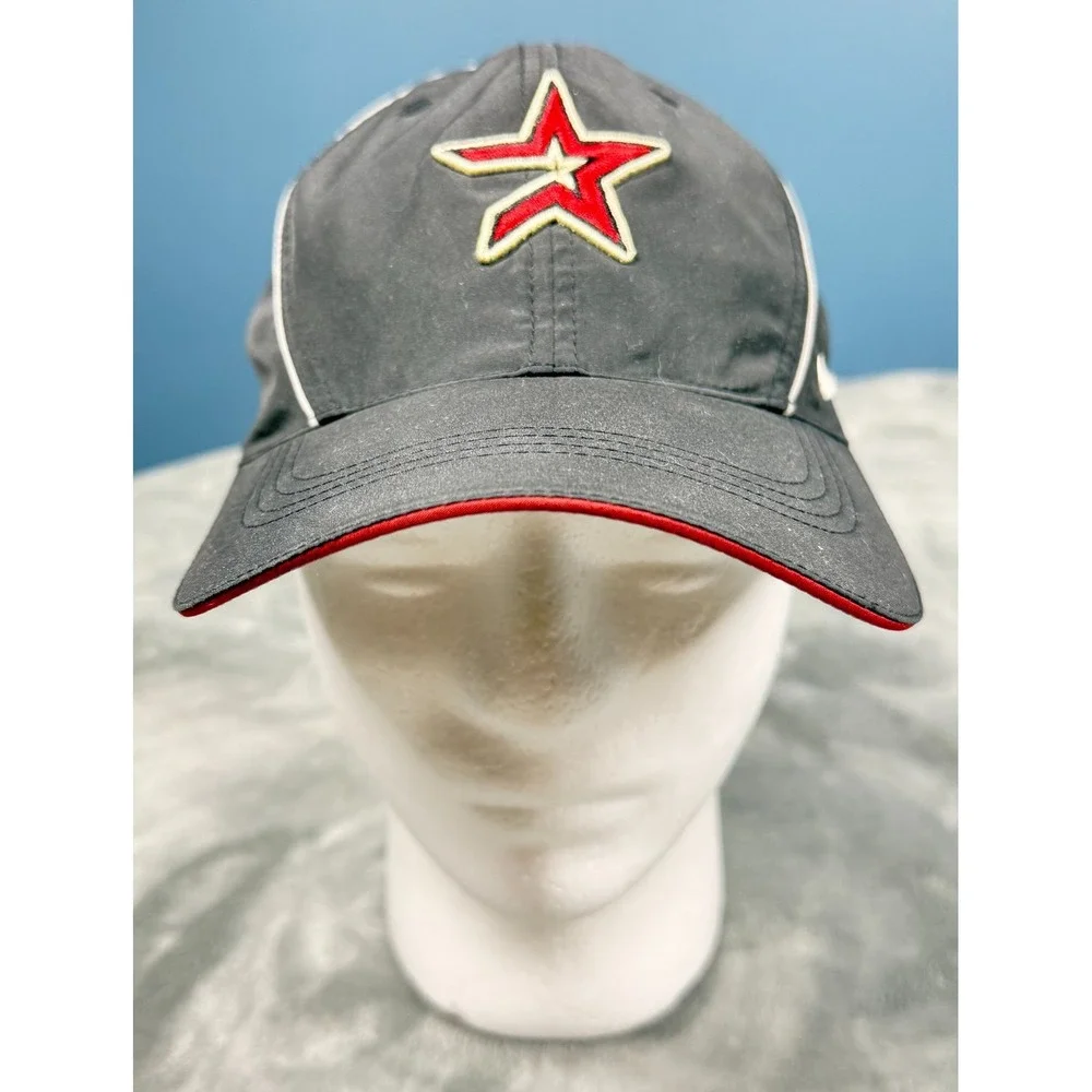 Houston Astros Hat Adjustable Black Star Logo Nike Fit Dri Fit Cap